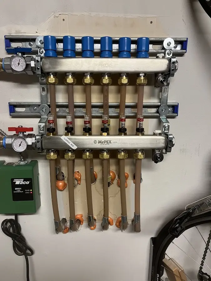 Plumber performing Gas Line Installation at a residential property in Reserve